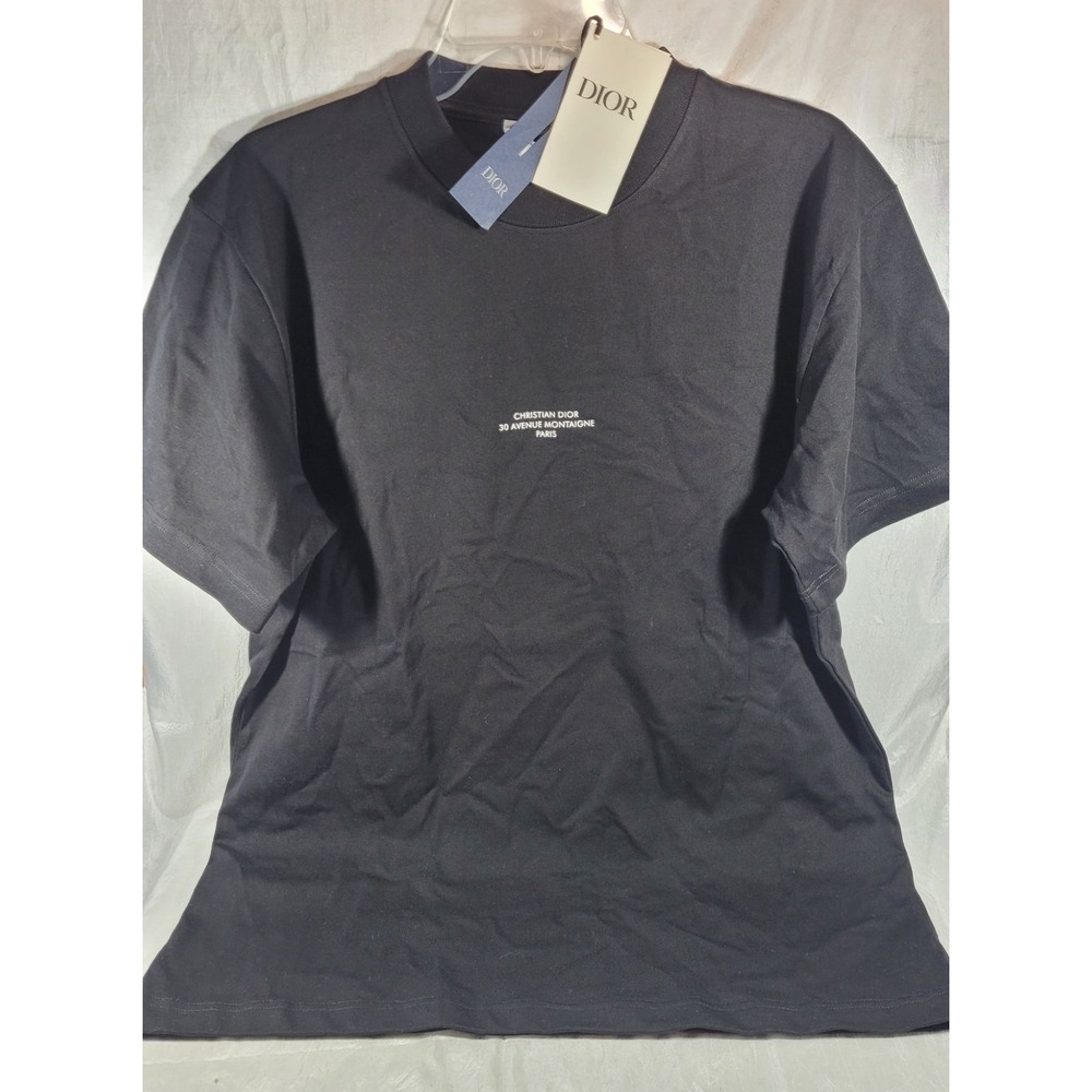 Christian Dior Men's Montaigne Address Mercerized Cotton Jersey T-Shirt - Medium
